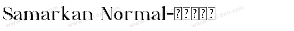 Samarkan Normal字体转换
